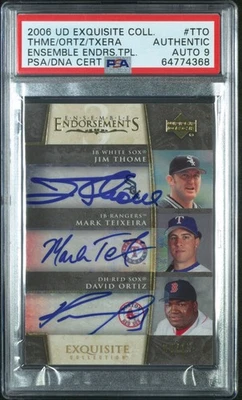 David ORTIZ HAFNER TEIXEIRA 2006 Exquisite Endorsements Triple AUTO /15 - Image 1 of 2