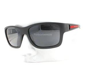 Prada Linea Rossa Sunglasses SPS 01W UFK-07H Matte Gray Rubber Polarized w/case - Picture 1 of 6