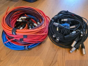 Various Audio Cables - XLR Phono Neutrik Van Damme VDC - Job Lot - Picture 1 of 18