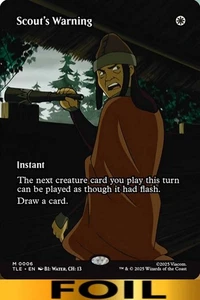1x - Scout's Warning - FOIL BORDERLESS #06 - Avatar: Eternal - NM MTG - Picture 1 of 1