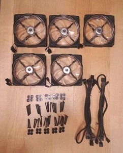 5 x Noiseblocker eloop RGB PC 120 mm Silent Fans with accessories - Photo 1/5