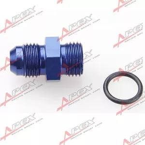12AN -12 AN Male Flare To -12 AN Straight Cut O-Ring Fitting Blue - Picture 1 of 3