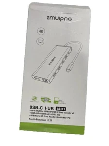 ZMUIPNG 14-in-1 USB-C Docking Station Dual HDMI RJ45 PD for MacBook Dell HP 4K - Picture 1 of 9