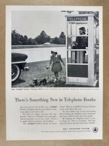 Bell Telephone 1954 nuevo Airlight cabina telefónica exterior anuncio impreso vintage - Imagen 1 de 1
