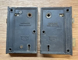 CORBIN 🇺🇸 Nov 19 1878 Mortise ( Mortice ) door lock Patented Parts VTG BRASS - Picture 1 of 14