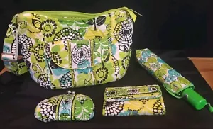 Vera Bradley Limes Up Bag Collection - Purse Umbrella Trifold Wallet Coin Purse - Picture 1 of 9