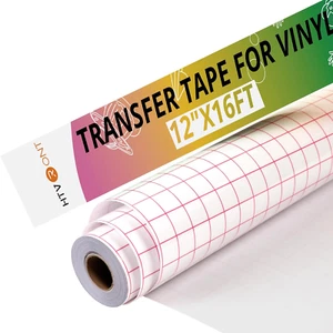 Transfer Tape for Vinyl -12" X 16 FT W/Red Alignment Grid Transfer Paper, Medium - Picture 1 of 12