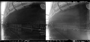 Bateau sur cales sèches - négatif photo verre stéréo 6x13 déb. 1930 - Picture 1 of 1