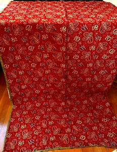 Vintage Uzbek Hand Stitched Paisley Quilt Wall Hanging Bed Cover XX824 - Picture 1 of 9