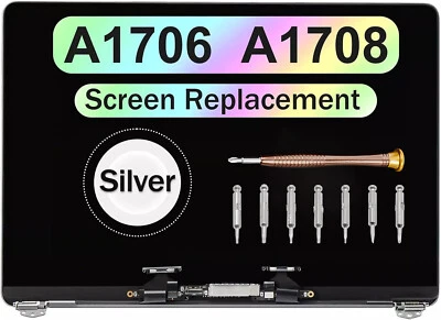 13" 661-05096 Silver Macbook Pro A1706 A1708 Retina LCD Screen Display Assembly - Image 1 of 4