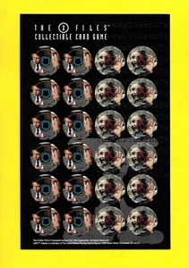 1996 The X-Files CCG Premiere Edition USPC Unpunched Token Sheet - Picture 1 of 6