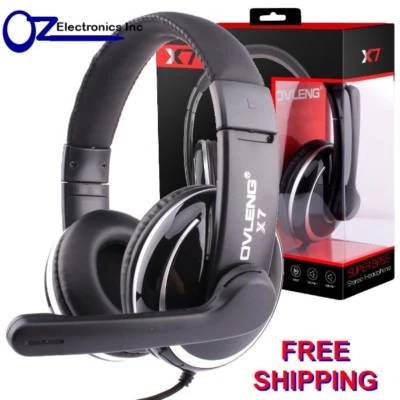Headset Headphone Microphone for PC MAC SKYPE BRAND NEW SILVER Live 3.5mm plug - Image 1 of 3