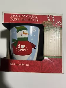 SNOWMAN Love Santa Christmas coffee 14.fl Oz Ceramic & Porcelain mugs - Picture 1 of 8