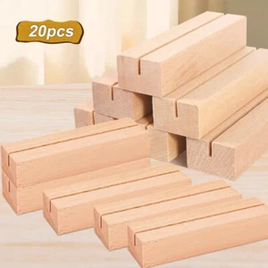 20PCS Holz Tischkartenhalter Platzkartenhalter Namensschild Hochzeit Dekor DHL - Bild 1 von 13
