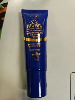 Dr Paw Paw Overnight Lip Mask Soften & Smooth Vegan Fragrance Free .33 fl oz NEW - Image 1 of 3