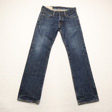 Abercrombie & Fitch Men's Size 30x32 Blue Slim Straight Dark 100% Cotton Jeans