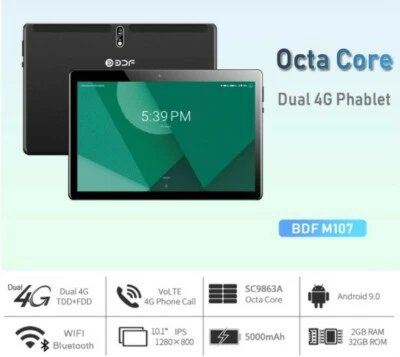 TABLET PC 10,1" - Android 9 - 2Gb Ram - 32 Gb Rom - WiFi - SIM - 4G - Imagen 1 de 4