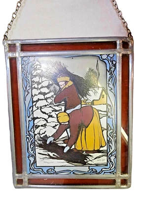 De colección Vidrieras Atrapasol Madera Seca En Stock en Pareja de Nieve Firmado-A10 Foto 1 de 4