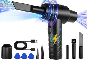 Compressed Air Duster & Vacuum 2 in 1,3 Gear Adjustable 110000Rpm Electric Air D - Picture 1 of 12