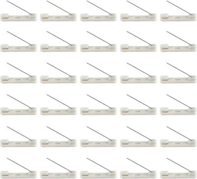 30 piezas pasadores de seguridad con tiras adhesivas, pasadores de insignia de seguridad de 1,46 pulgadas para etiquetas con nombre Foto 1 de 4