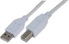LEAD USB2.0 A MALE - B MALE WHITE 1M CABLE ASSEMBLIES PSG91447 PACK 1