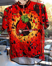 Men's   Cycling  Shirt   Jersey  Top  3/4 zip  Peace Rockin Chili peppers