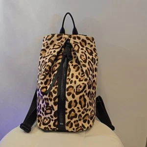 Aimee Kestenberg Piel de becerro Negro Animal Estampado de leopardo Mochila Cartera de Cuero LO ÚLTIMO - Imagen 1 de 11