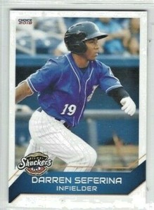 2018 Biloxi Shuckers (Double A-Milwaukee Brewers) Darren Seferina
