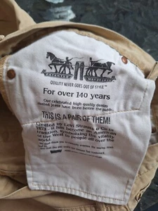 Unikat 140 Years Jubiläum Collectors Item Levis 511 Jeans 32 regular senf Beige - Bild 1 von 6
