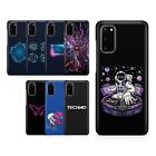 CASE FOR SAMSUNG S20 S10 S8 S9 HARD PHONE COVER TECHNO CYBER BEAT DARK