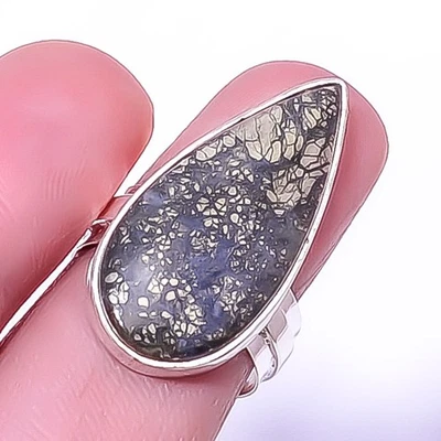 Anillo de joyería de plata de ley 925 Marcasita - Mina Callahan s.7 R6076-7 Foto 1 de 4