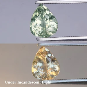 π 1.76ct Pear Natural Color Change Sapphire - Unheated, Uganda Gemstone - Picture 1 of 6