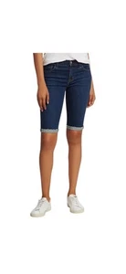 $198 NWT J. BRAND Sz27 811 RAW HEM STRETCH BERMUDA SHORT PARADISE BLUE - Picture 1 of 8