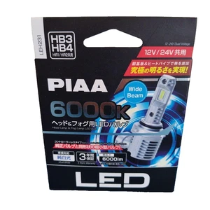 PIAA LEH231 LED Headlights foglights Bulb HB3 HB4 HIR1 HIR2 34W 6000K 6000lm - Picture 1 of 4