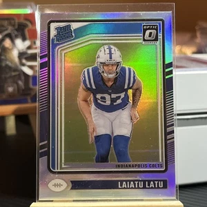 2024 Donruss Optic Football #267 Silver HoLO Rated Rookie RC Laiatu Latu ~Colts - Picture 1 of 2