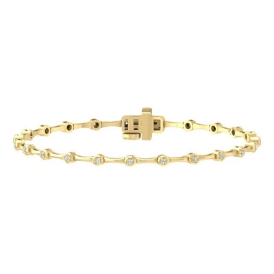0.2Ct Lab Grown Diamond 10K Yellow Gold Fashion Bracelet 7" for Women 3.88gm - Image 1 of 4
