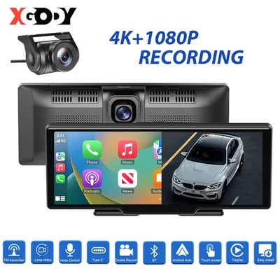 10,26'' Zoll Spiegel Dashcam Wireless CarPlay Android Autokamera Autoradio 4K HD - Bild 1 von 4
