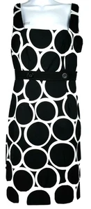 Mod inspiriert Retro Chic B&W Kleid Etuikleid Gr. 6 London Times schwarz weiß - Bild 1 von 7