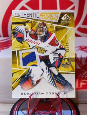 Sebastian Cossa #29/49 2022-23 SP Game Used 'Auhentic Prospects' #15 Gold Patch - Image 1 of 4