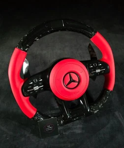 Mercedes Forged RED LED Steering Wheel - Picture 1 of 4