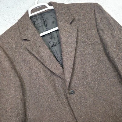 Hugo Boss Coat Mens 44R The Stratus Wool Brown Quiet Luxury Trench Overcoat - Image 1 of 4