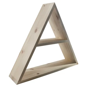 Estante de madera triángulo | Unidad de almacenamiento colgante o independiente exhibición estante de pino - Imagen 1 de 9