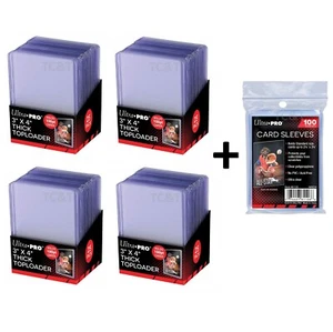100x Ultra PRO 100pt Cargas Toploaders + MANGAS Toploader Cargador Soporte de Carga Superior 4 - Imagen 1 de 5