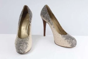 Decolte Stuart Weitzman in pelle di pitone goffrata taglia 10M - Foto 1 di 8