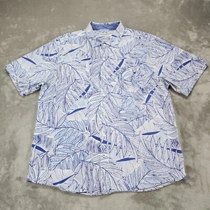 Tommy Bahama Hemd Herren Extra Large Blau Blumen Nova Wave Seersucker Camp Hawaii - Bild 1 von 11