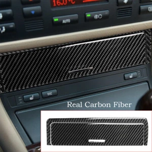 Real Carbon Fiber Central Gear Shift Button Cover For BMW 3 Series E46 1998-2005 - Picture 1 of 8