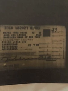 John Lennon Signature 3 Photostats Of Credit Card Purchases ( Not Active Card) - Picture 1 of 3