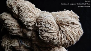 Raw Tussar Silk, Slub Cotton, Peduncle Nassi & Eri & Tussar Blended Yarn Multi - Picture 1 of 6