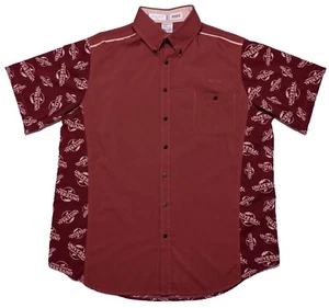 UNIVERSAL Studios Orlando Resort Entrance Logo Uniform Shirt Superior Red Large - Picture 1 of 9