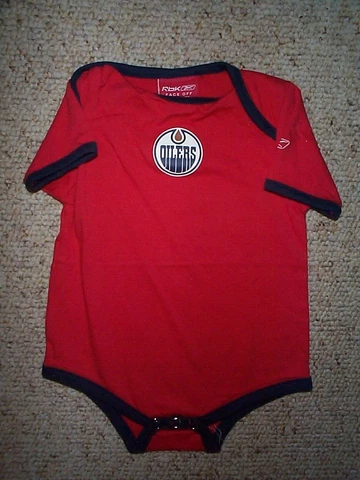REEBOK Edmonton Oilers nhl INFANT BABY NEWBORN CREEPER Jersey 0-3M M 0-3 Months Cover